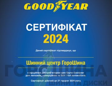 ГороШина и Goodyear продолжают плодотворное сотрудничество в 2024-м году
